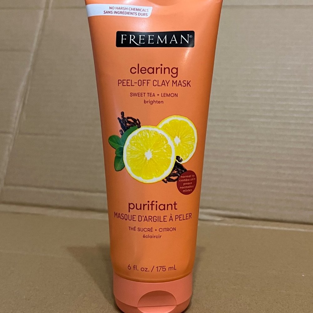 Freeman Beauty, Clearing Peel-Off Clay Beauty Mask, Sweet Tea + Lemon, 6 fl oz (